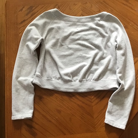 Lululemon Good Karma Cropped Pullover Heathered White - Picture 3 of 6